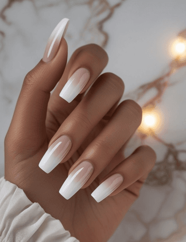 FULL SET Acrylic Pink & White / Ombré